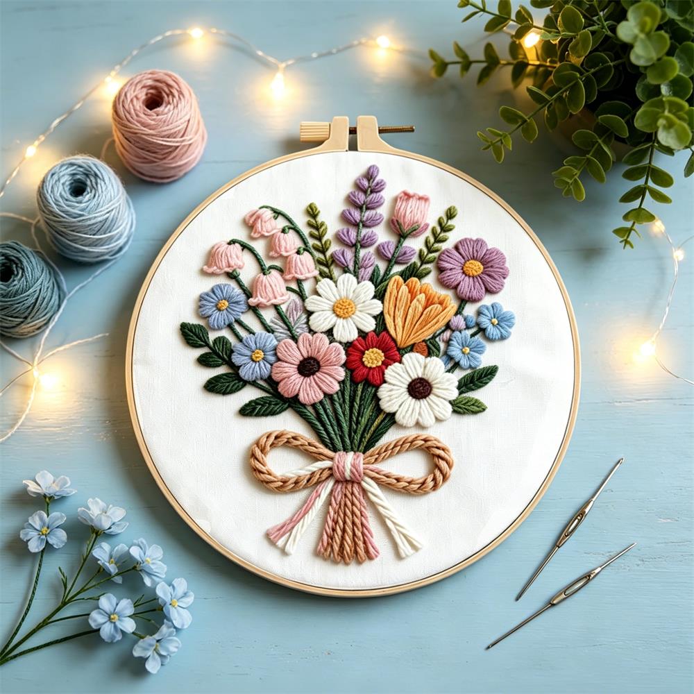 Embroidery Guide Paper - 1PCS 크로스 스티치 키트 데이지 꽃