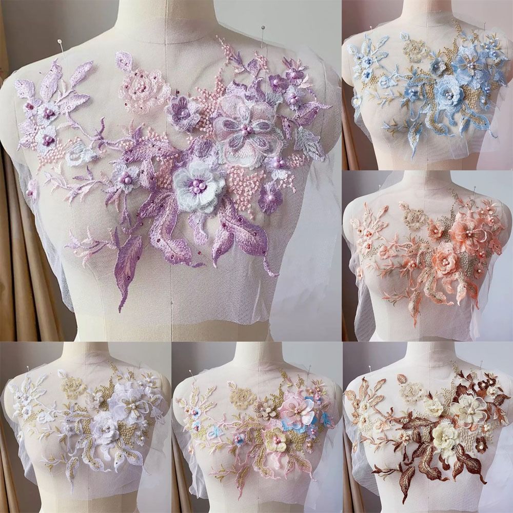 Embroidery Flower Pattern - 패션 우아한 화려한 스팽글 자수 패치
