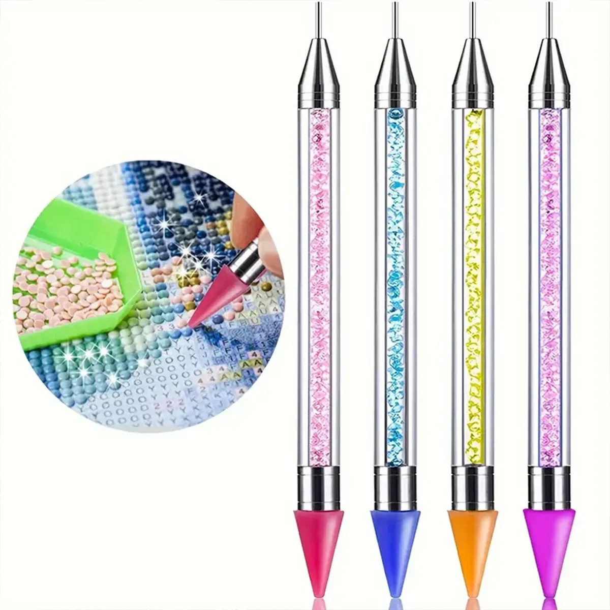 Embroidery Tools - 왁스리스 다이아몬드 페인팅 도구, 더블 팁