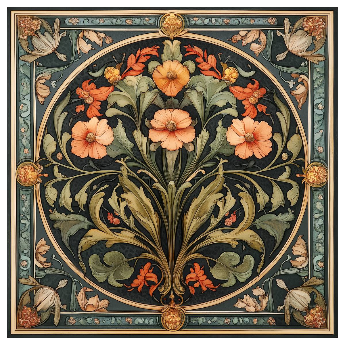 Embroidery X Pattern - 1pc 40X40CM/15.74inch 꽃 패턴 크로스 스티치