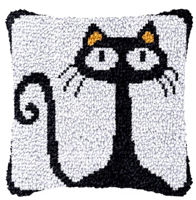 검은 고양이 쿠션 스모르나 단추 패키지 래치 후크 던지 - Printed Embroidery Kit 리뷰 및 가격