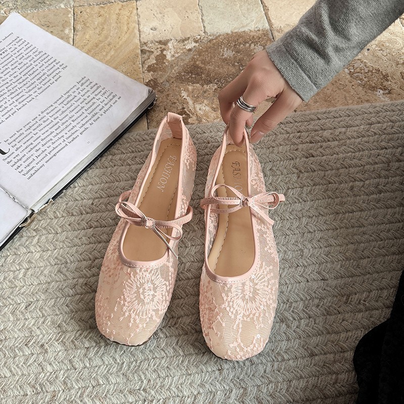 여성용 부드러운 발레 플랫 슈즈 2026 신상품 메쉬  - Embroidery Flat Shoes 리뷰 및 가격