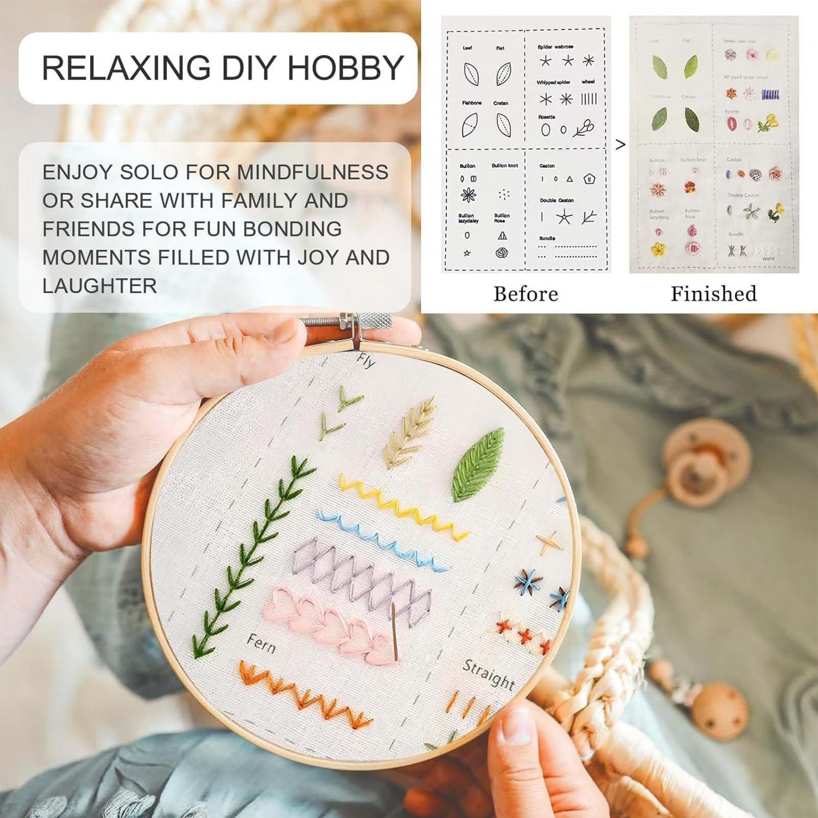 초보자를 위한 자수 스티치 북 DIY 바느질 책 스티치 - Embroidery Guide Paper 리뷰 및 가격