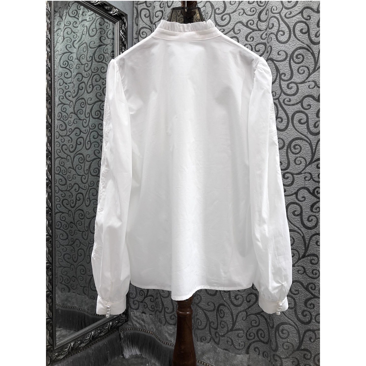 100% 순면 셔츠 2025 가을 스타일 여성용 정교한 - Embroidery Flower Pattern 리뷰 및 가격