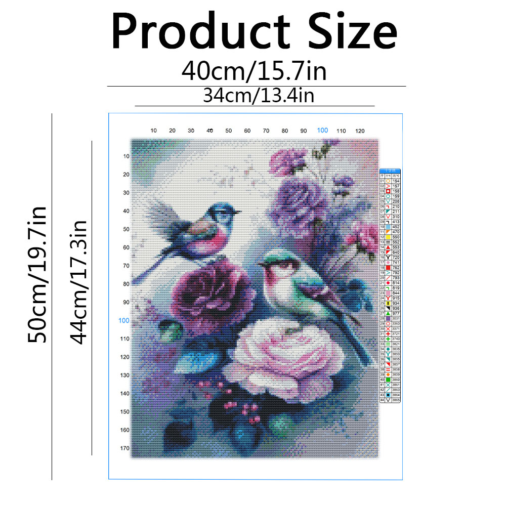11CT 크로스 스티치 장미 꽃 프린트 키트 자수 새  - Embroidery Guide Paper 리뷰 및 가격