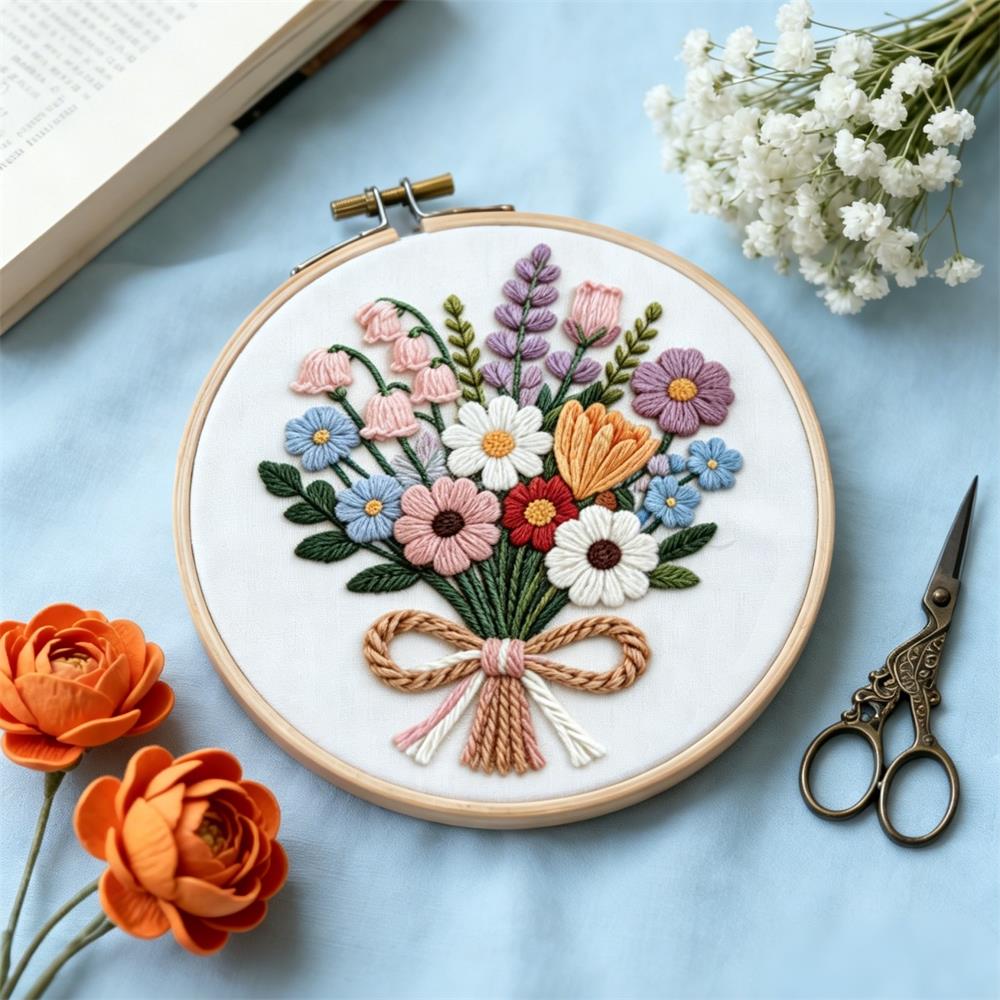 1PCS 크로스 스티치 키트 데이지 꽃 수공예 자수 세 - Embroidery Guide Paper 리뷰 및 가격
