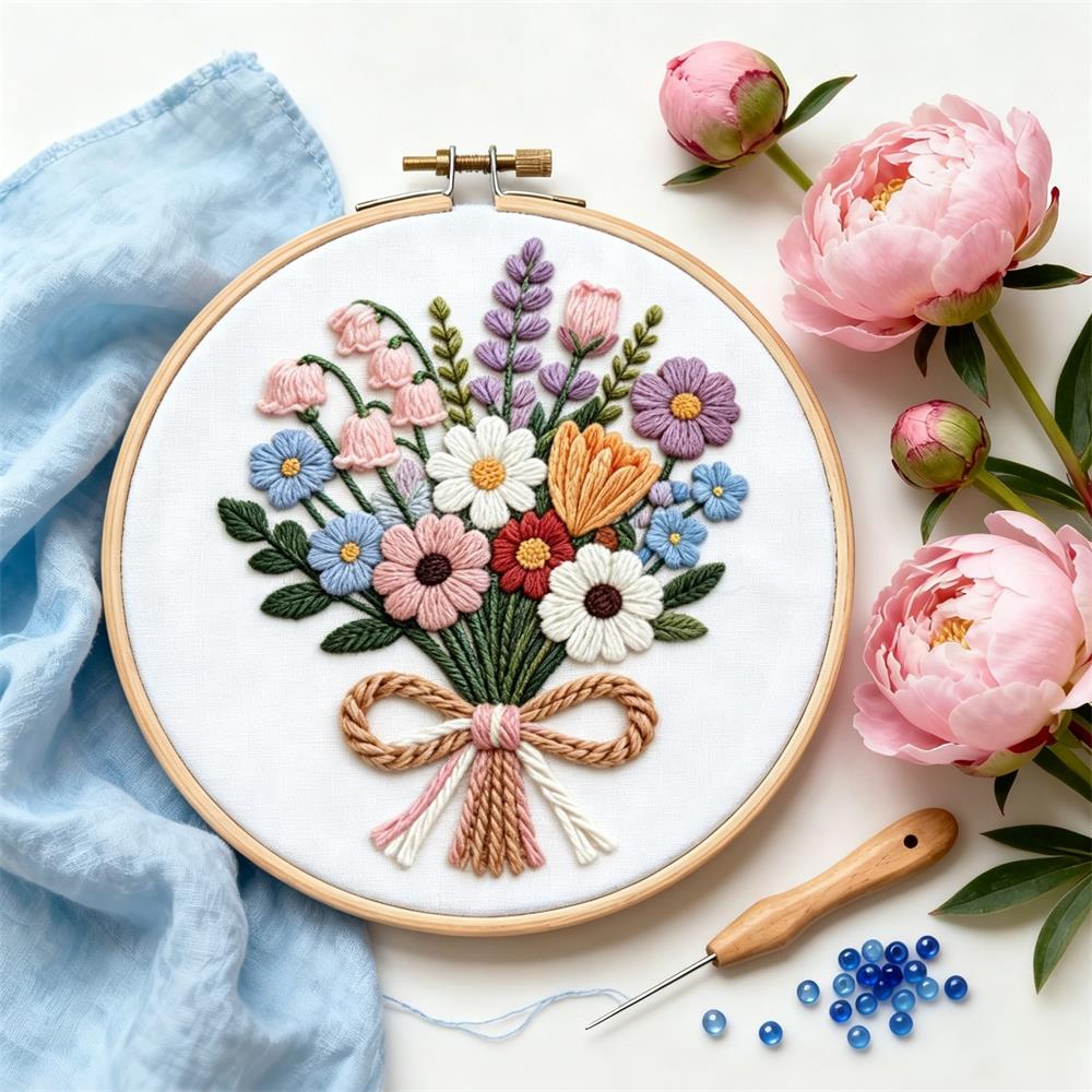 1PCS 크로스 스티치 키트 데이지 꽃 수공예 자수 세 - Embroidery Guide Paper 리뷰 및 가격