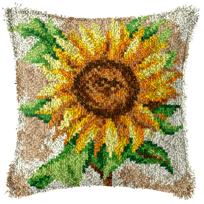 해바라기 시리즈 래치 훅 러그 키트 베개 커버 다투라  - Printed Embroidery Kit 리뷰 및 가격