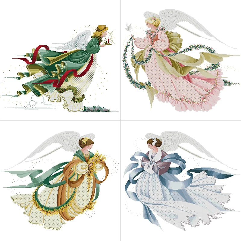 천사 시리즈 캐릭터 패턴 크로스 스티치 키트, 아이다  - Embroidery X Pattern 리뷰 및 가격