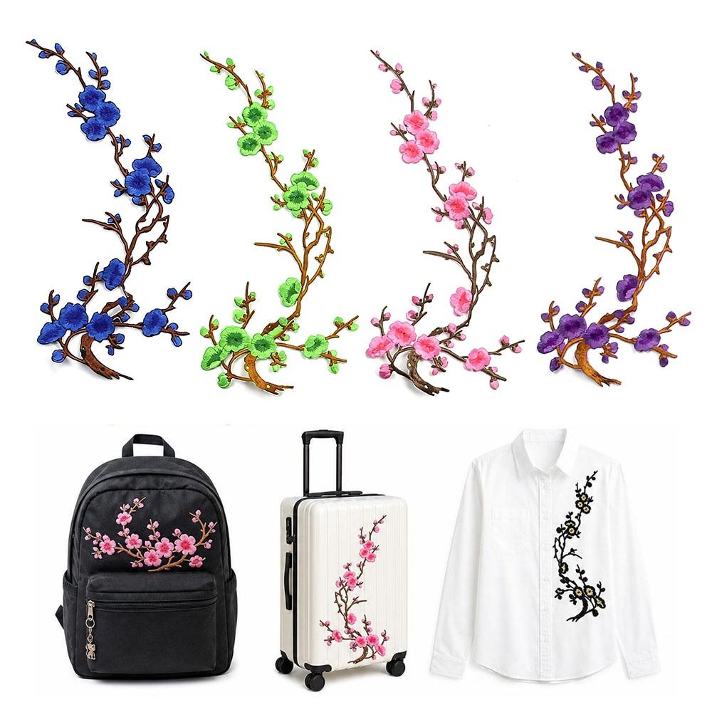 DIY 벚꽃 다리미 부착 패치 다리미&바느질로 부착 가 - Embroidery Flower Pattern 리뷰 및 가격