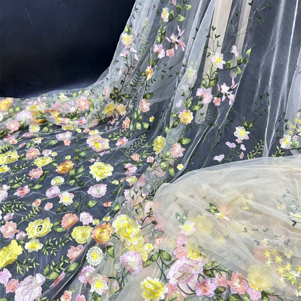 51x17인치 부드러운 3D 자수 꽃무늬 레이스 망사  - Embroidery Flower Pattern 리뷰 및 가격