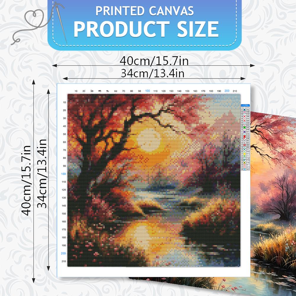 HUACAN 11CT 크로스 패키지 숲 풍경 자수 키트 - Embroidery Guide Paper 리뷰 및 가격