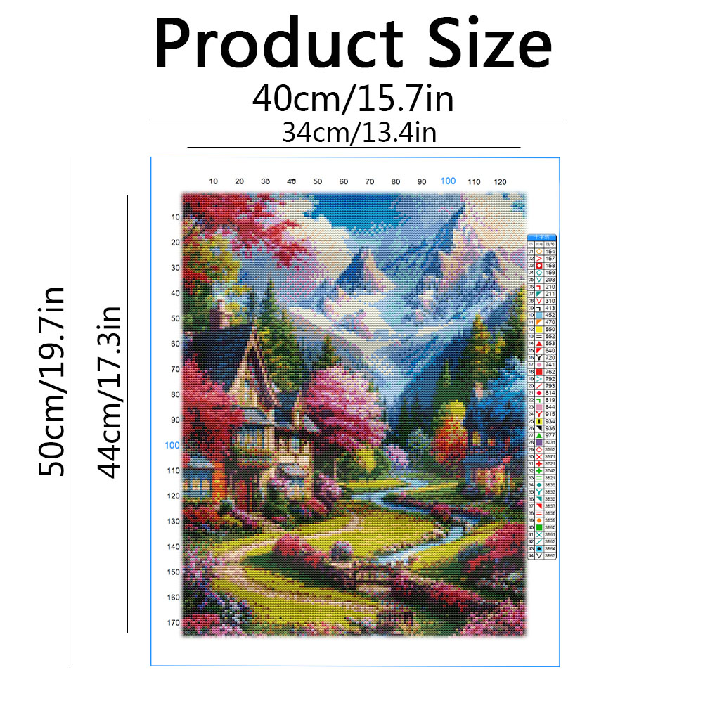 자수 키트 하우스 풍경 참신한 디자인 크로스 스티치 초 - Embroidery Guide Paper 리뷰 및 가격