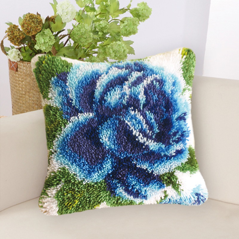 장미꽃 래치 후크 키트 DIY 자수 수공예 버튼 패드  - Printed Embroidery Kit 리뷰 및 가격