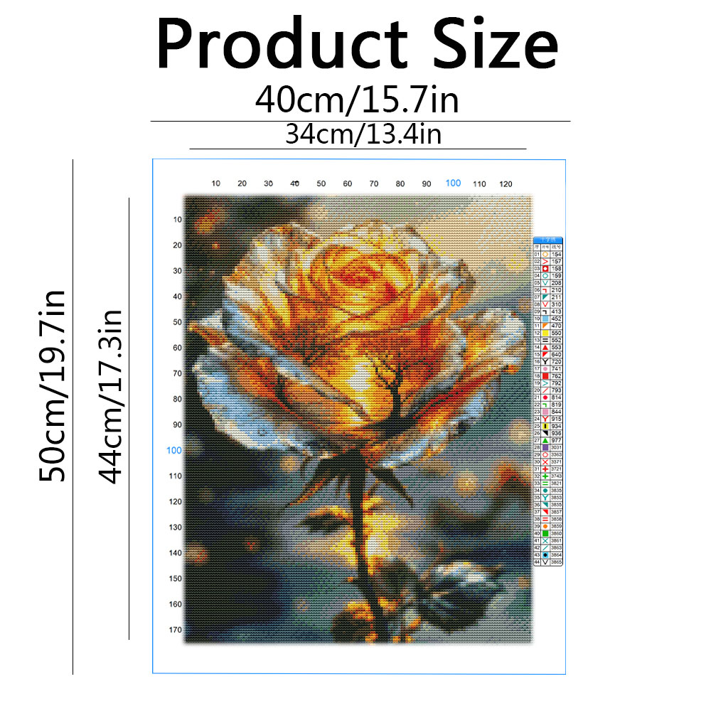 11CT 자수 키트 장미꽃 크로스 스티치 포인트 초보자 - Embroidery Guide Paper 리뷰 및 가격