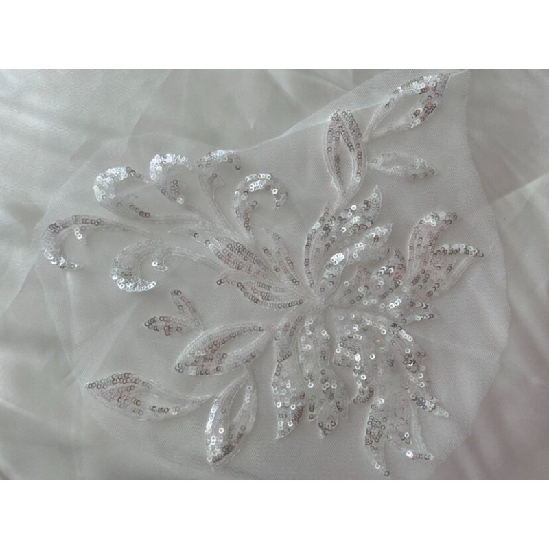 레이스 자수 메쉬 스팽글 꽃 패치 4 색 화이트 레드  - Embroidery Flower Pattern 리뷰 및 가격