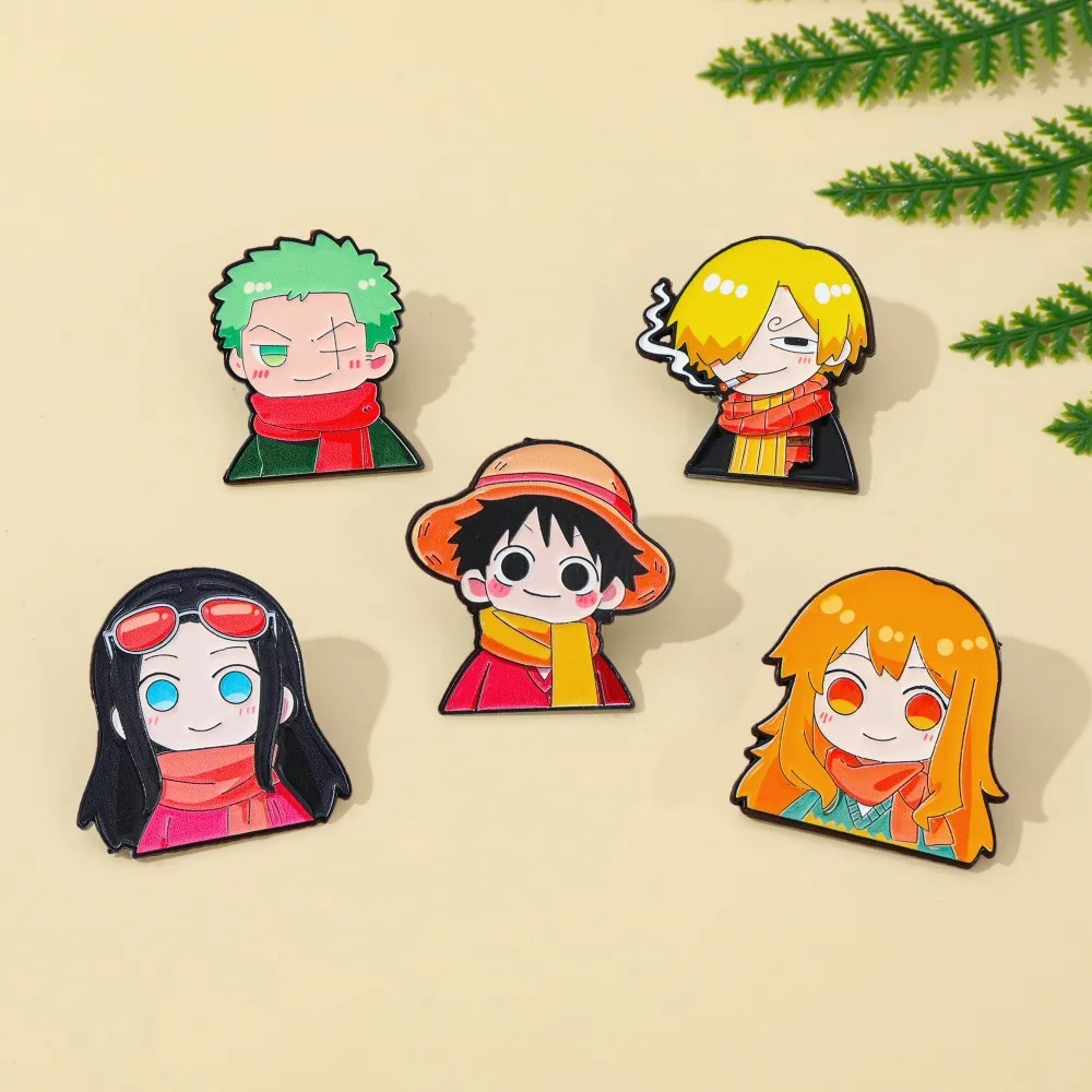 5개 귀여운 애니메이션 만화 브로치 재미있는 나미 루피 - Embroidery Wallpaper 리뷰 및 가격