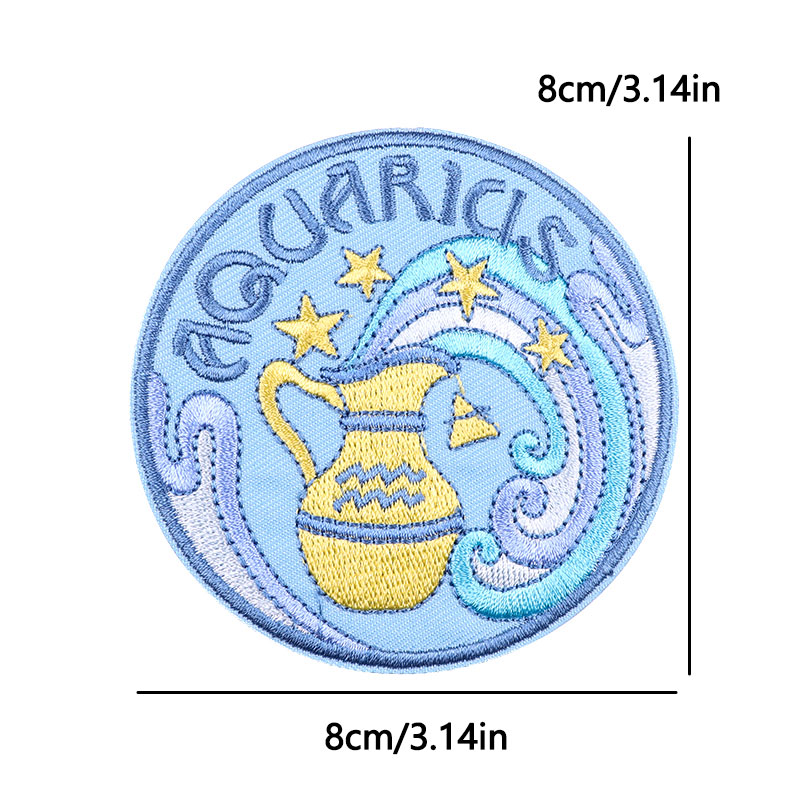 별자리 자수 패치, 데님 재킷, 가방용 12개 별자리  - Embroidery Ideas For Bags 리뷰 및 가격