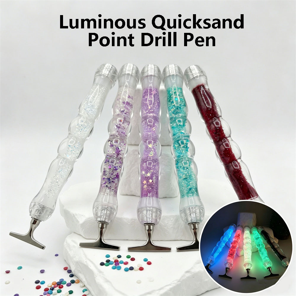 새로운 야광 투명 퀵샌드 다이아몬드 페인팅 펜, 나사형 - Embroidery Tools 리뷰 및 가격