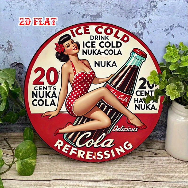 2D 평면, 1개 레트로 핀업 7.87x7.87 원형  - Embroidery Water 리뷰 및 가격