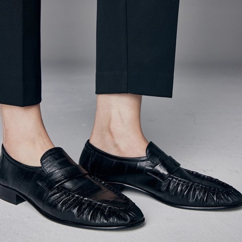 럭셔리 여성 신발 여성을위한 새로운 수제 정품 가죽 로 - Embroidery Flat Shoes 리뷰 및 가격