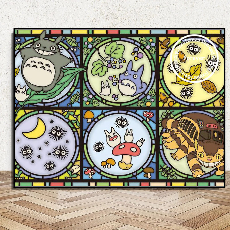 일본 고양이 애니메이션 아트 패턴 전체 드릴 다이아몬드 - Embroidery X Pattern 리뷰 및 가격