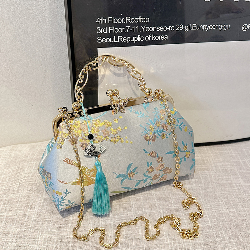보헤미안 수 놓은 어깨 가방 여성 패션 금속 손잡이 지 - Embroidery Ideas For Bags 리뷰 및 가격