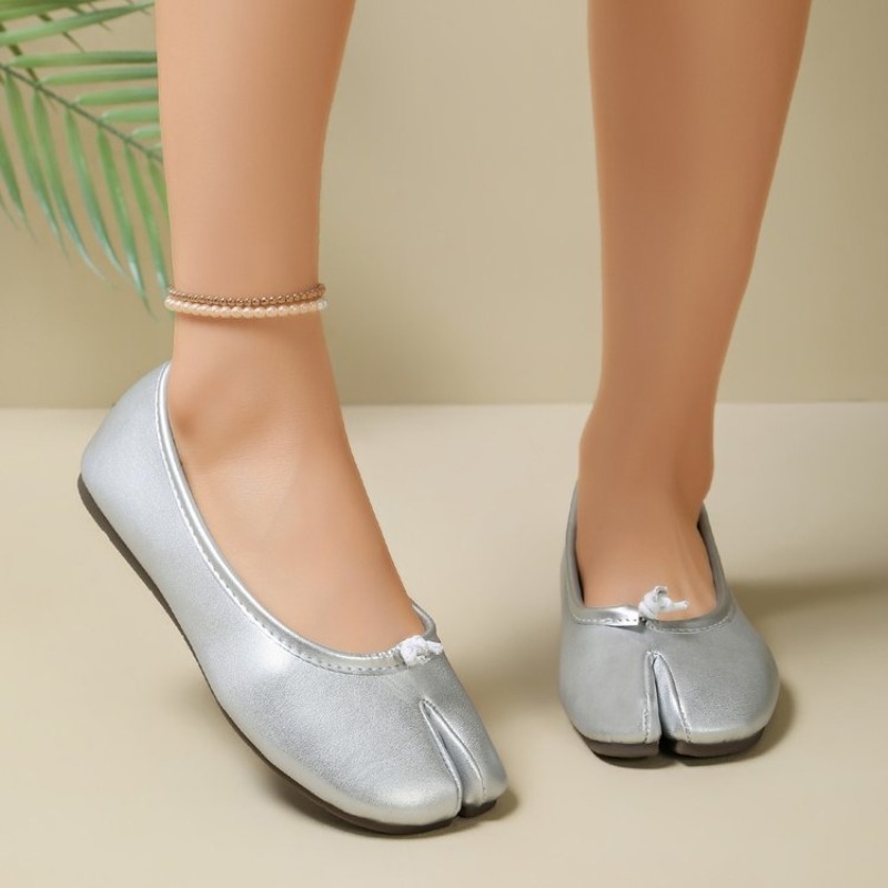 여성용 스플릿 토 발레 플랫 노트 장식 슬립온 플랫 슈 - Embroidery Flat Shoes 리뷰 및 가격
