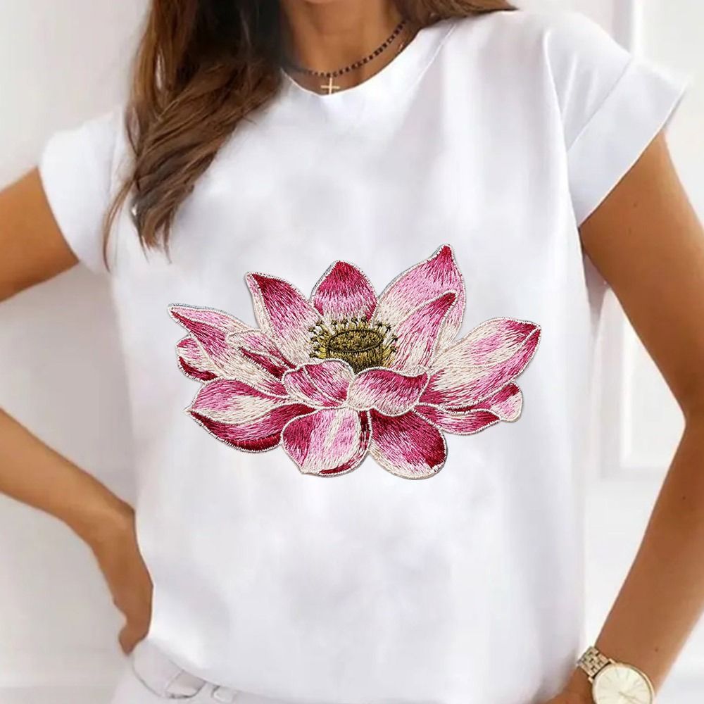 부드러운 연꽃 패치 자수 DIY 가방 아플리케, 의류  - Embroidery Flower Pattern 리뷰 및 가격
