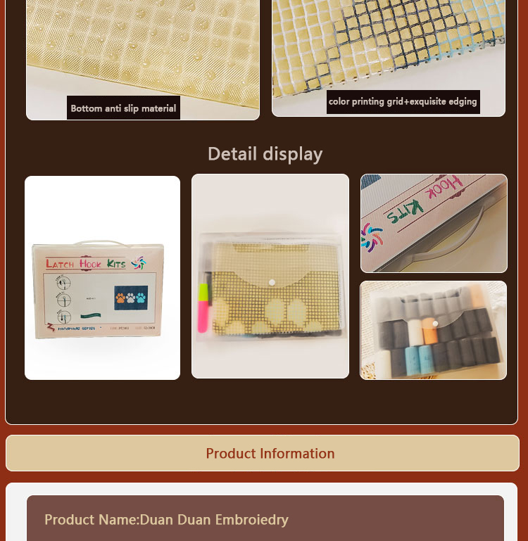 로즈 래치훅 키트 러그 캔버스 프린팅 래치훅 러그 베개 - Printed Embroidery Kit 리뷰 및 가격