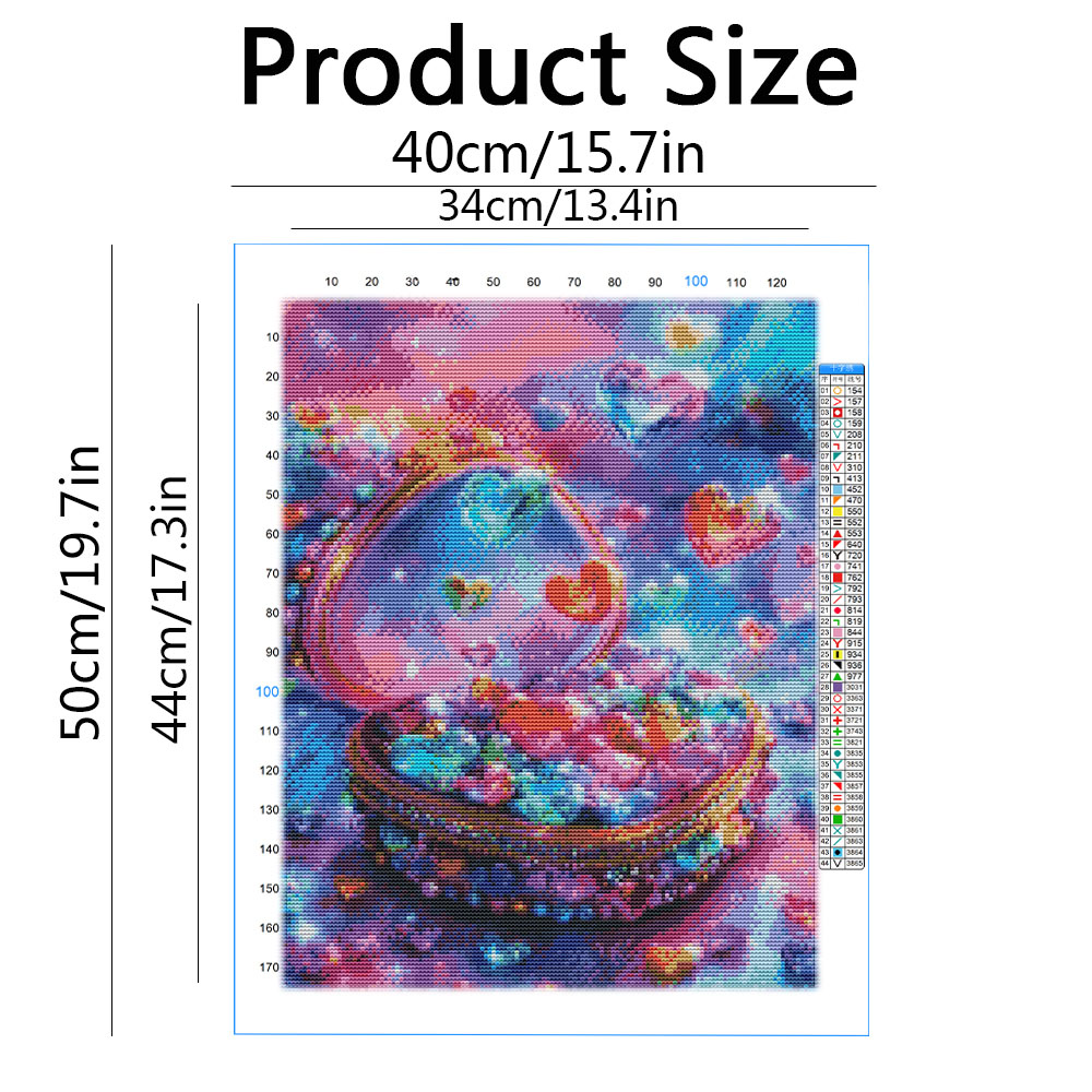 자수 키트 하트 사랑 풍경 판타지 크로스 스티치 세트  - Embroidery Guide Paper 리뷰 및 가격