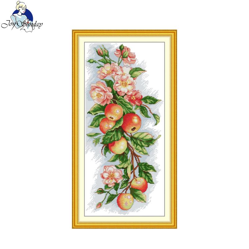 조이 선데이 크로스 스티치 키트, 사과와 꽃, HD 패 - Embroidery X Pattern 리뷰 및 가격