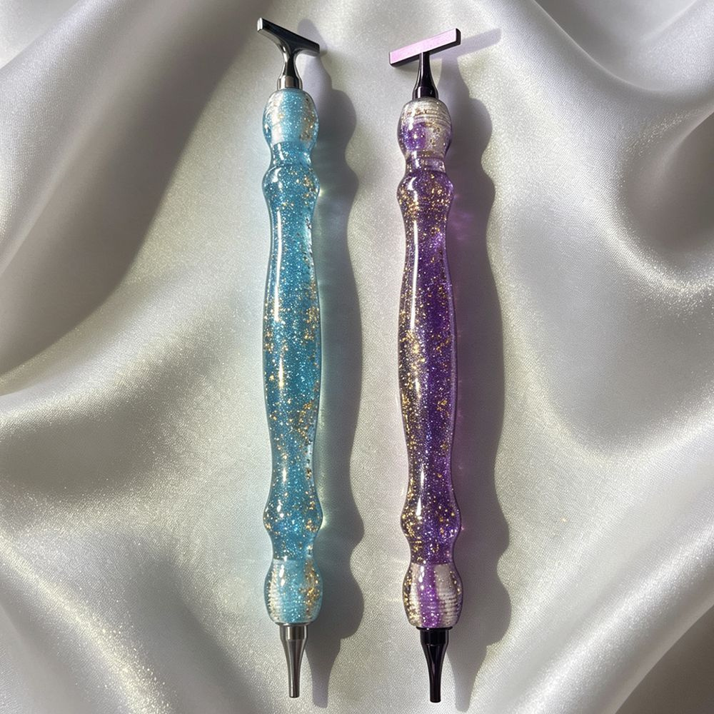 새로운 반짝이는 블루/퍼플 골드 포일 스레드 다이아몬드 - Embroidery Tools 리뷰 및 가격